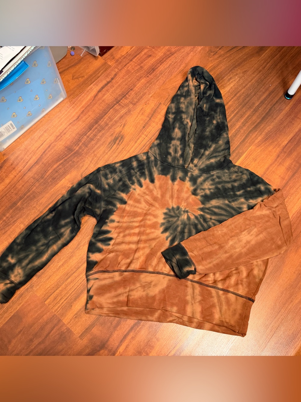 aerie Tie-Dye Sweatshirt in Black & Orange